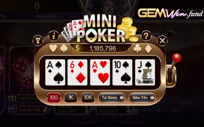 Mini Poker tựa game hấp dẫn tại Gemwin